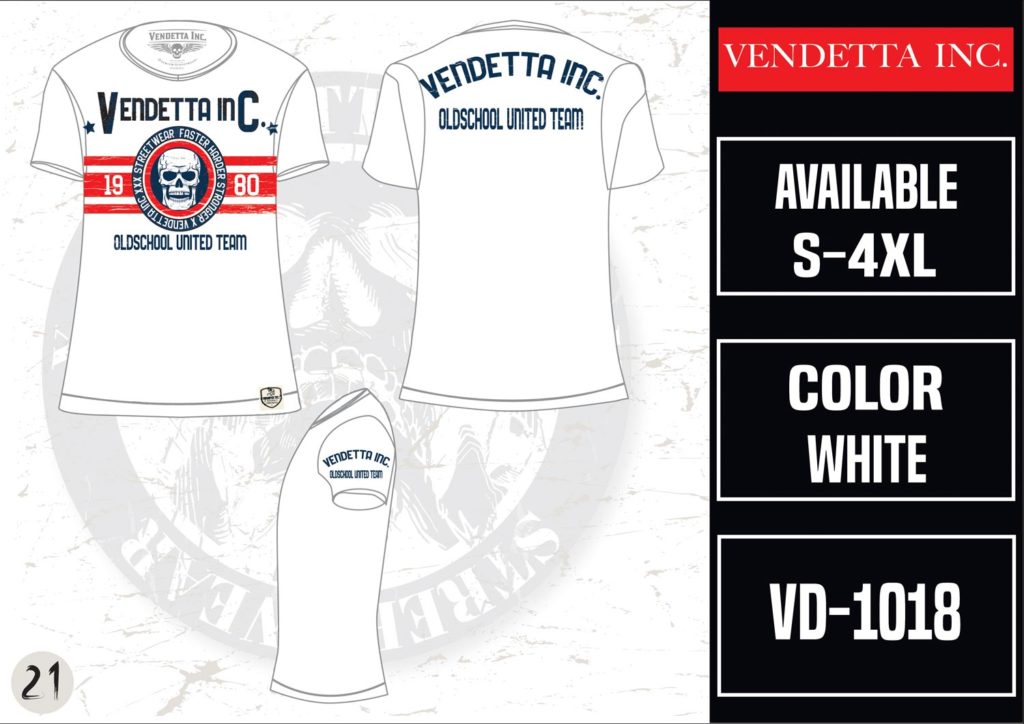 Maglietta Uomo Vendetta Inc. Jesus – Bianca, Regular Fit, XL, Stampa Davanti E Dietro