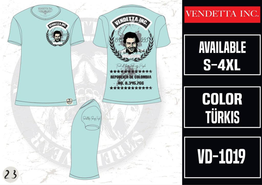 Vendetta Inc. Shirt VD-1019 türkis