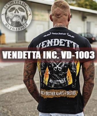T-shirt Vendetta Inc. Homme Motif Blood Logo 1074 - Noir, Taille Normale - Neuf Avec étiquettes - Style Streetwear