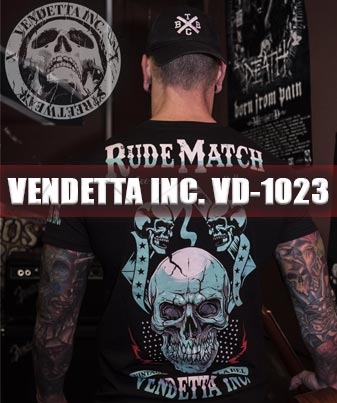 Vendetta Inc. Team MMA Herren T-Shirt – Streetstyle Mit Rundhals Und Nackenband